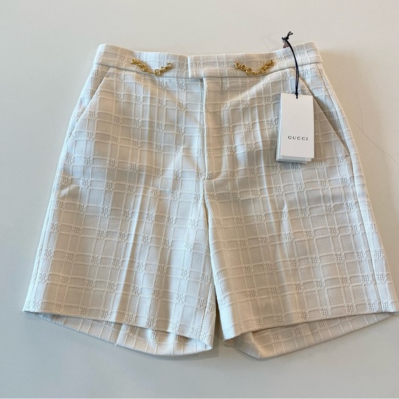 Gucci Horsebit Ivory Tweed Shorts - Picture 7 of 16
